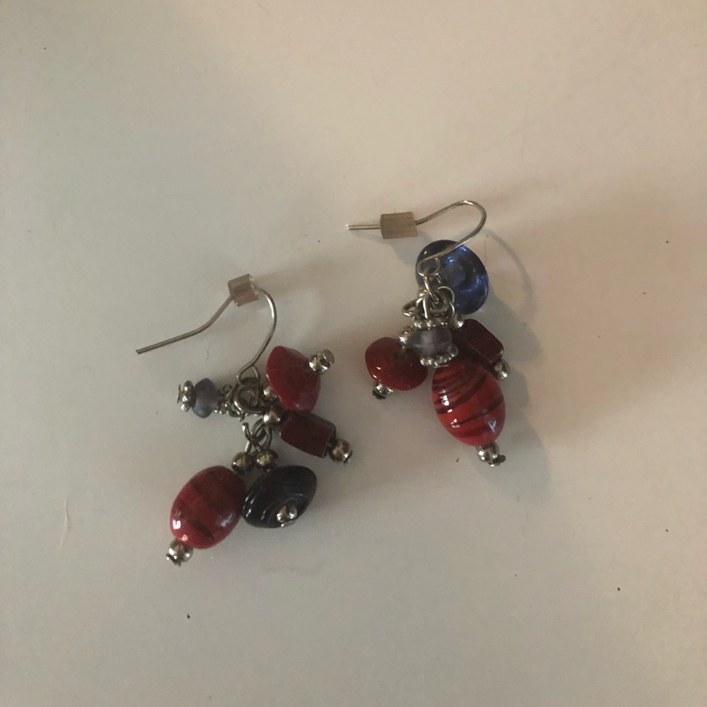 Colorful Beaded Chandelier Earrings